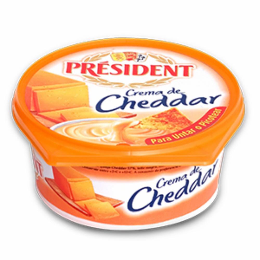 Queso Crema Cheddar PRESIDENT 125 G Supermaxi