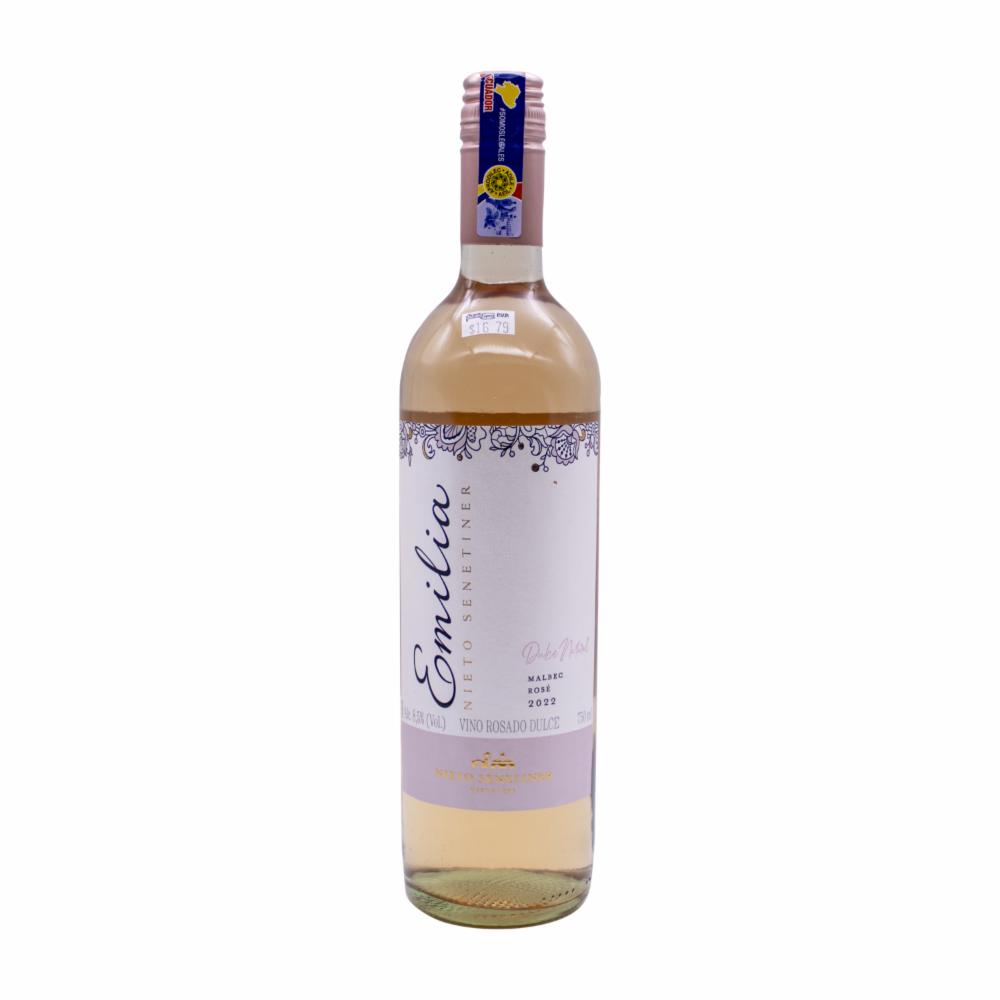 Vino Rosado Malbec Dulce Argentino Emilia 750 Ml