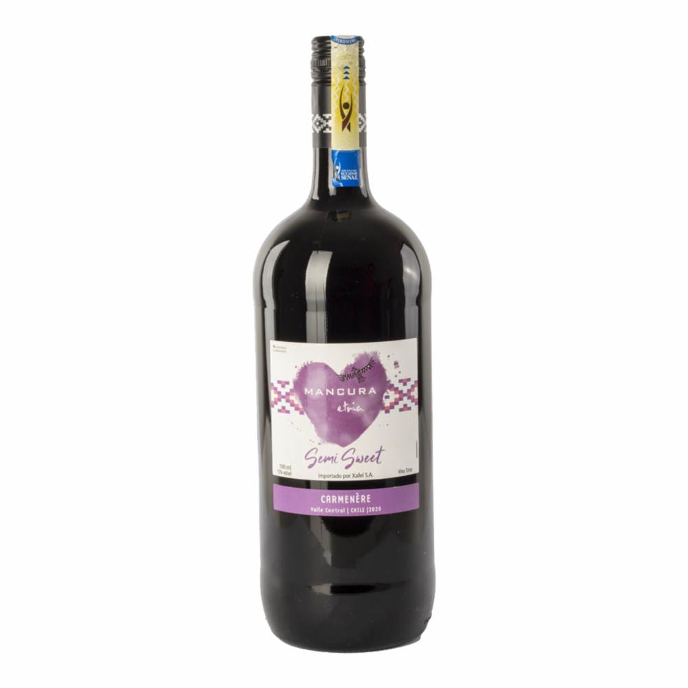 Vino Tinto Semi Sweet Carmenere Mancura 1500 Ml