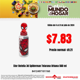 Stor Botella 3d Spiderman Telarana Urbana 560 ml