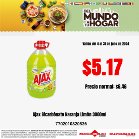 Ajax Bicarbónato Naranja Limón 3000ml