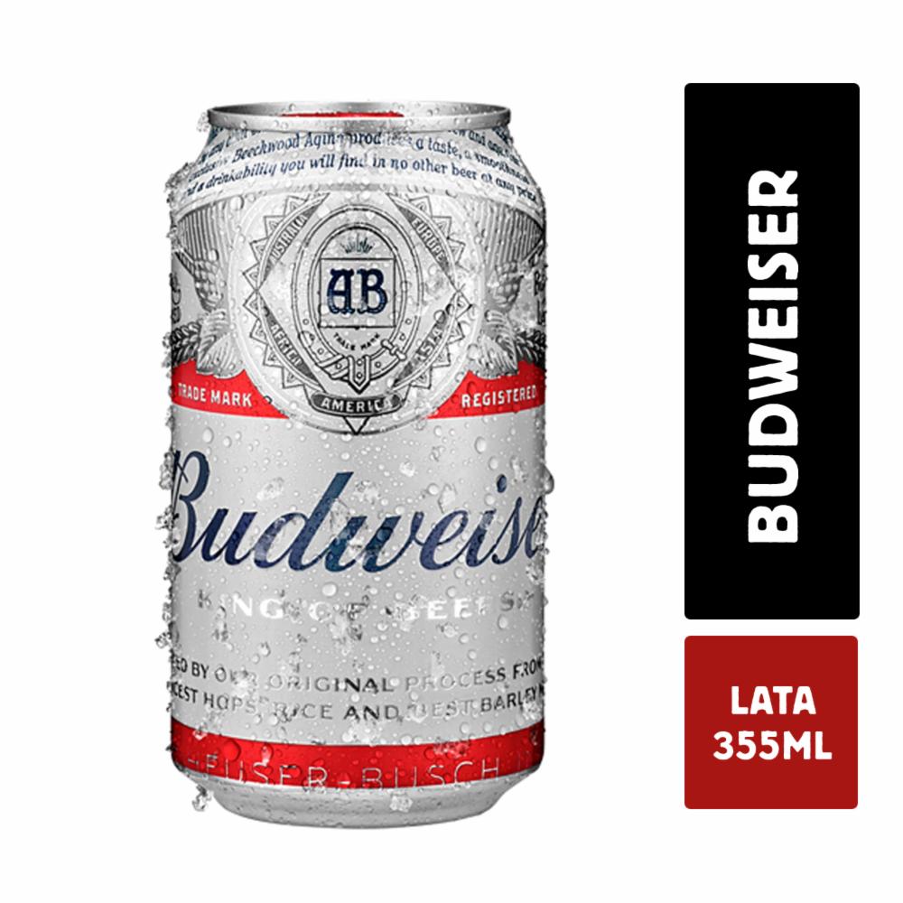 Cerveza En Lata Budweiser 355 Ml