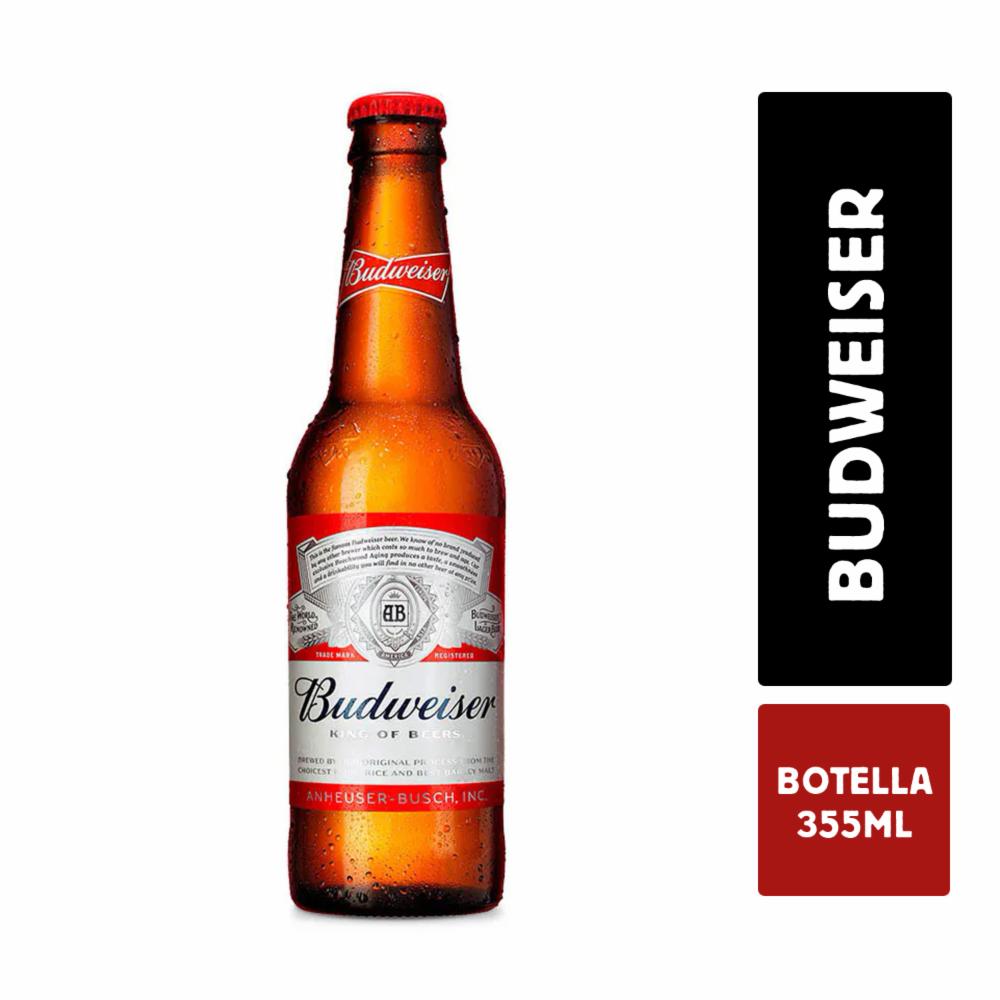 Cerveza En Botella Budweiser 355 Ml