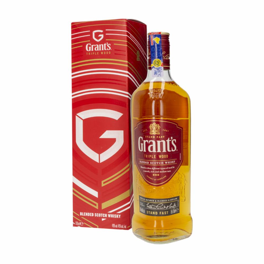 Whisky Triple Wood En Caja Grant´s 750 Ml