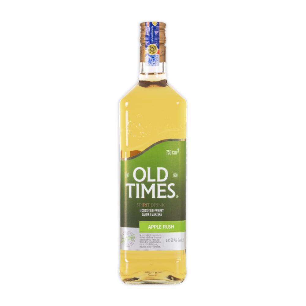 Licor Seco De Whisky Sabor A Manzana Old Times 750 Ml