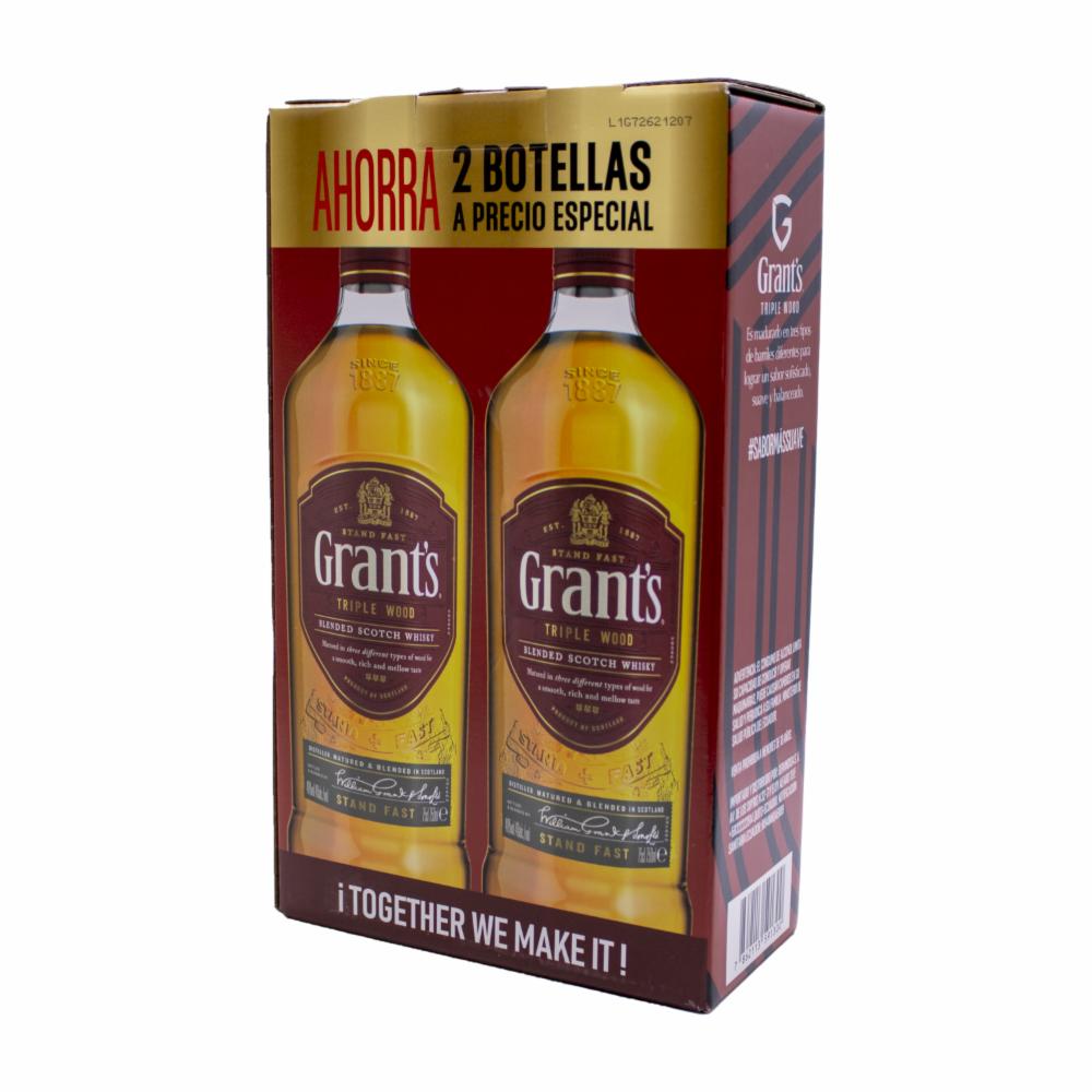 Whisky Triple Wood Duopack Grant´s Pack 2 X 750 Ml