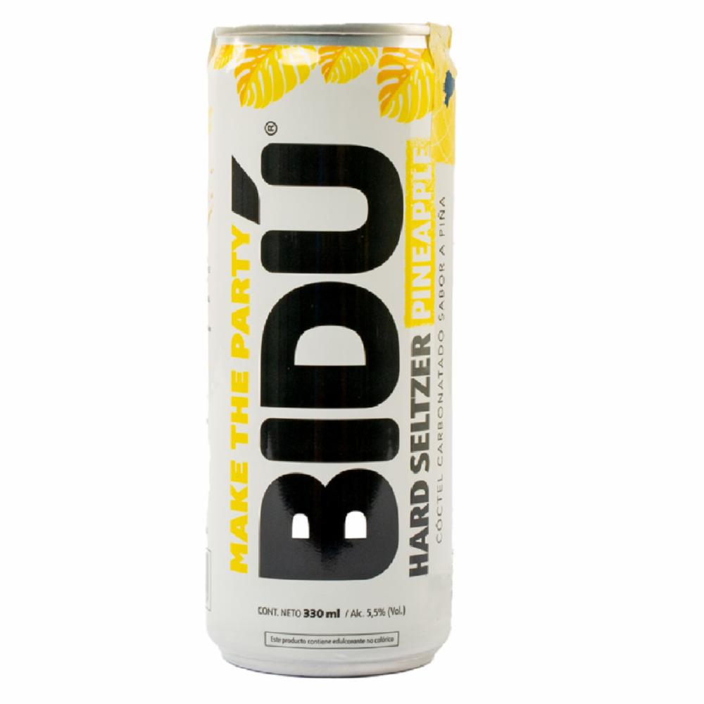 Coctel Carbonatado Piña Hard Seltzer Bidu Lata