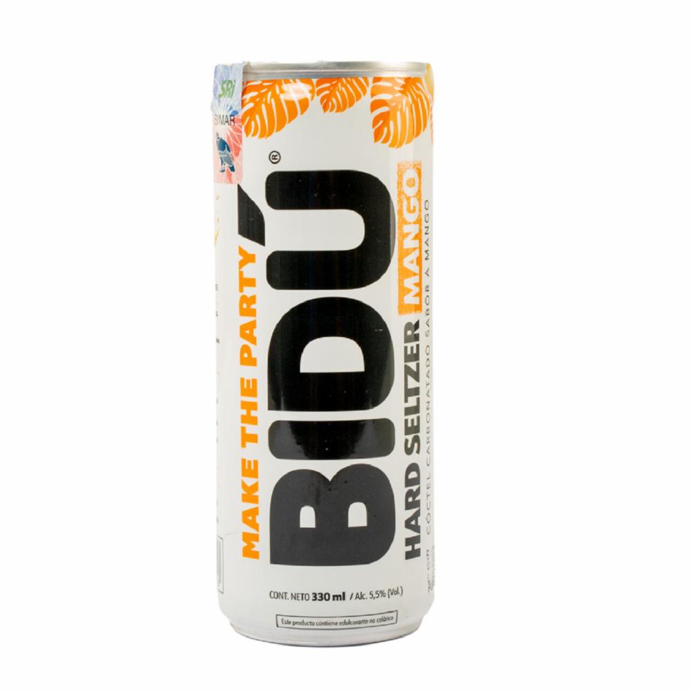 Coctel Carbonatado Mango Hard Seltzer Bidu Lata