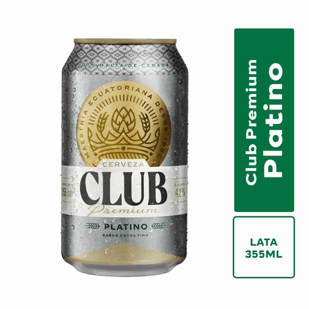 Cerveza Premium Platino Club 355 Ml