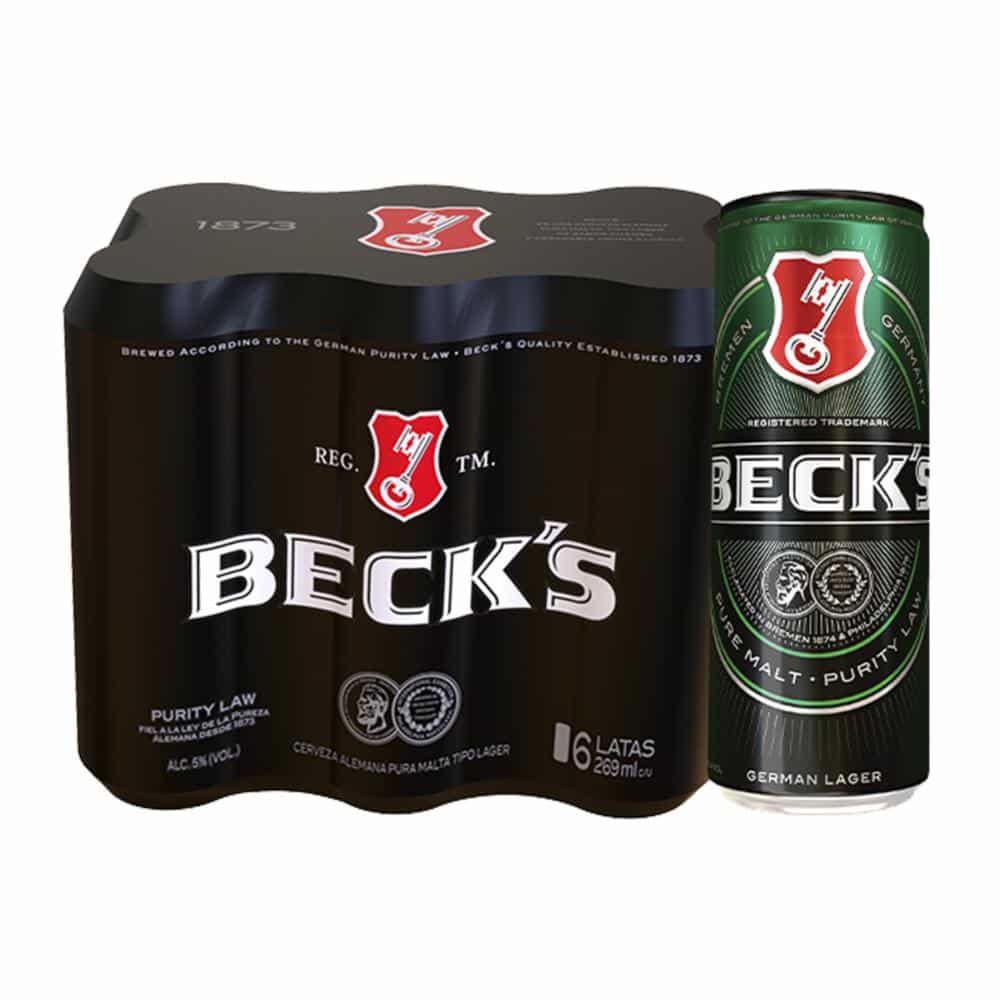 Cerveza Lata Becks 6 X 269 Ml