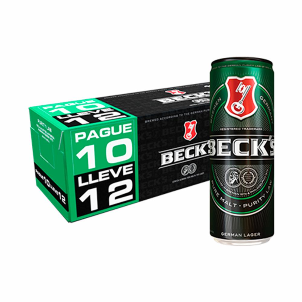 Pack Cerveza Pague 10 Lleve 12 Becks 12 X 269 Ml