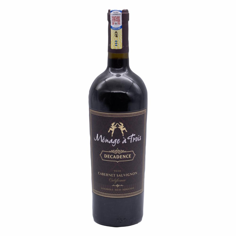 Vino Tinto Decadence Cabernet Sauvignon MÉnage Á Trois 750 Ml