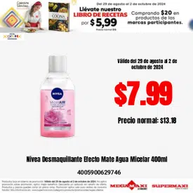 Nivea Desmaquillante Efecto Mate Agua Micelar 400ml