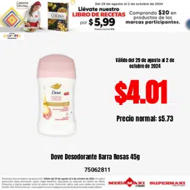 Dove Desodorante Barra Rosas 45g