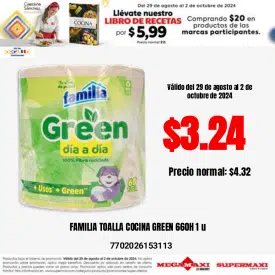 Familia Toalla Cocina Green 660h 1 U