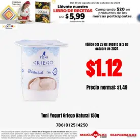 Toni Yogurt Griego Natural 150g