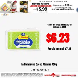 La Holandesa Queso Manaba 700g