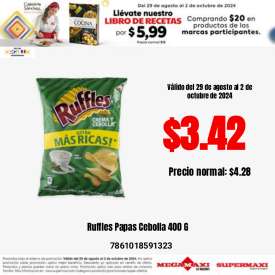 Ruffles Papas Cebolla 400 G