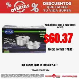 Ind. Combo Ollas De Presion 2-4 Lt